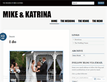 Tablet Screenshot of mikeandkatrinaswedding.wordpress.com