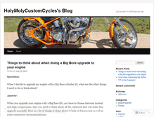 Tablet Screenshot of holymolycustomcycles.wordpress.com