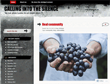 Tablet Screenshot of callingintothesilence.wordpress.com