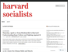 Tablet Screenshot of harvardsocialists.wordpress.com