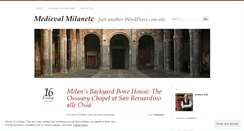 Desktop Screenshot of medievalmilanetc.wordpress.com