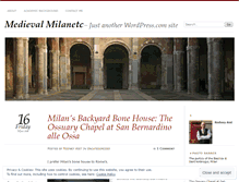 Tablet Screenshot of medievalmilanetc.wordpress.com