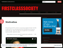 Tablet Screenshot of firstclasssociety.wordpress.com