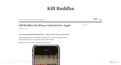 Desktop Screenshot of killbuddhanow.wordpress.com