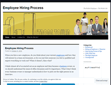 Tablet Screenshot of employeehiringprocess.wordpress.com