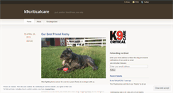 Desktop Screenshot of k9criticalcare.wordpress.com