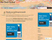 Tablet Screenshot of desiquest.wordpress.com