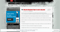 Desktop Screenshot of journalismbythecitizens.wordpress.com