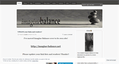 Desktop Screenshot of imaginebalance.wordpress.com