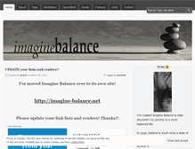 Tablet Screenshot of imaginebalance.wordpress.com