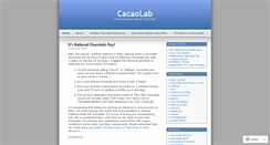 Desktop Screenshot of cacaolab.wordpress.com