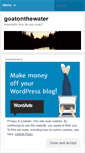 Mobile Screenshot of goatonthewater.wordpress.com
