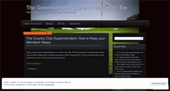 Desktop Screenshot of greenskeeping101.wordpress.com