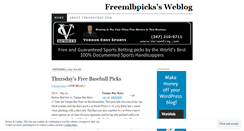 Desktop Screenshot of freemlbpicks.wordpress.com