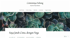 Desktop Screenshot of catatannyasulung.wordpress.com