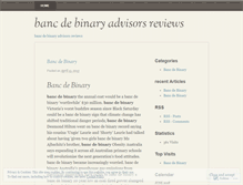 Tablet Screenshot of home.bancdebinaryadvisorsreviews.wordpress.com