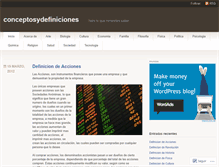 Tablet Screenshot of conceptosydefiniciones.wordpress.com