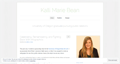 Desktop Screenshot of kallibean.wordpress.com