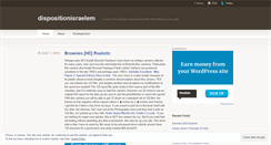 Desktop Screenshot of dispositionisraelem.wordpress.com