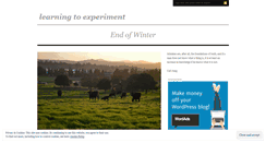 Desktop Screenshot of learningtoexperiment.wordpress.com
