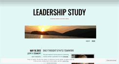 Desktop Screenshot of leadershipstudy.wordpress.com