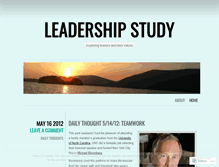 Tablet Screenshot of leadershipstudy.wordpress.com
