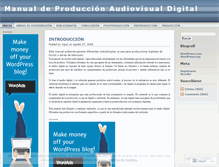 Tablet Screenshot of producciondigital.wordpress.com