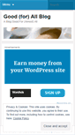 Mobile Screenshot of goodforallplace.wordpress.com