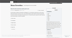 Desktop Screenshot of mensfavorites.wordpress.com