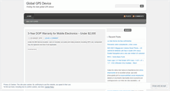 Desktop Screenshot of globalgpsdevice.wordpress.com