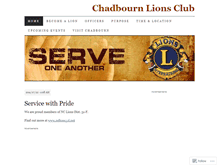 Tablet Screenshot of chadbournlionsclub.wordpress.com