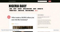 Desktop Screenshot of nigeriadaily.wordpress.com