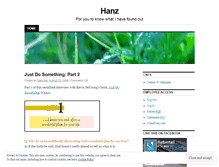 Tablet Screenshot of hanz.wordpress.com