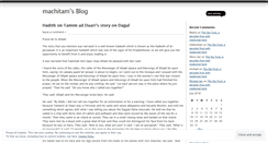 Desktop Screenshot of machitam.wordpress.com