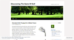 Desktop Screenshot of discovergolf.wordpress.com