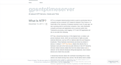 Desktop Screenshot of gpsntptimeserver.wordpress.com
