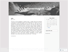 Tablet Screenshot of leftovermagic.wordpress.com