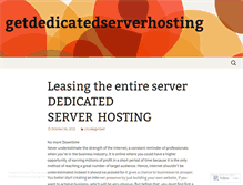 Tablet Screenshot of getdedicatedserverhosting.wordpress.com