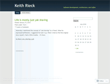Tablet Screenshot of keithrieck.wordpress.com