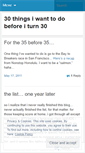 Mobile Screenshot of my30before30.wordpress.com