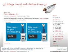Tablet Screenshot of my30before30.wordpress.com