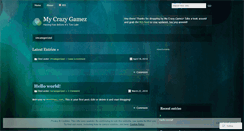 Desktop Screenshot of mycrazygamez.wordpress.com