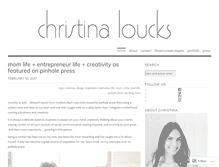 Tablet Screenshot of christinaloucks.wordpress.com