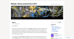 Desktop Screenshot of debatetheorynpractice2011.wordpress.com