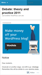 Mobile Screenshot of debatetheorynpractice2011.wordpress.com