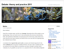 Tablet Screenshot of debatetheorynpractice2011.wordpress.com