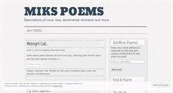Desktop Screenshot of mikspoems.wordpress.com