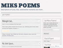 Tablet Screenshot of mikspoems.wordpress.com