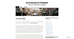 Desktop Screenshot of anamericaninpalestine.wordpress.com