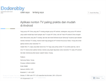 Tablet Screenshot of dodorobby.wordpress.com